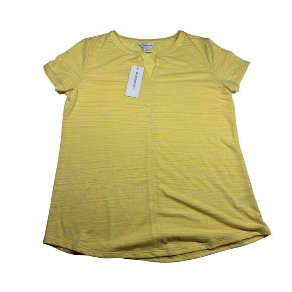 Liz Claiborne Yellow Short-Sleeve Womens Crewneck T-Shirt Size Small‎ NWT - Picture 1 of 4